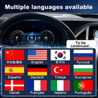 Joyeauto 12.3-inch Linux LCD digital instrument cluster for Mercedes-Benz Vito 2024 with multi-language support and wireless CarPlay functionality