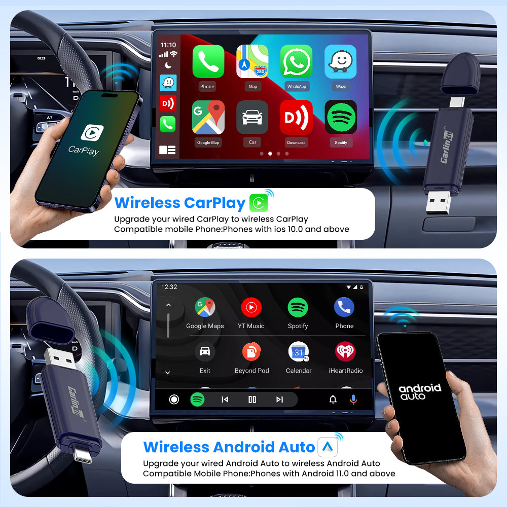 Mini5 SE PRO Small & Compact Wired to Wireless Carplay/Android Auto Adapter