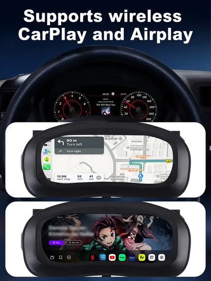 Joyeauto 10″ Linux Digital Instrument Cluster for Skoda Fabia (2008-2014) | Wireless CarPlay & Android Auto | Virtual Cockpit Retrofit(WZLCD-VW03)