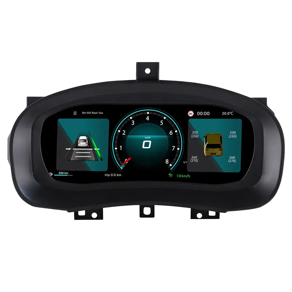 Skoda Fabia virtual cockpit dashboard with wireless CarPlay and Android Auto smart display interface