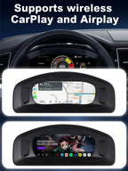 Joyeauto 10-inch Linux LCD digital instrument cluster with wireless CarPlay and AirPlay for Volkswagen Multivan T5 2012-2019