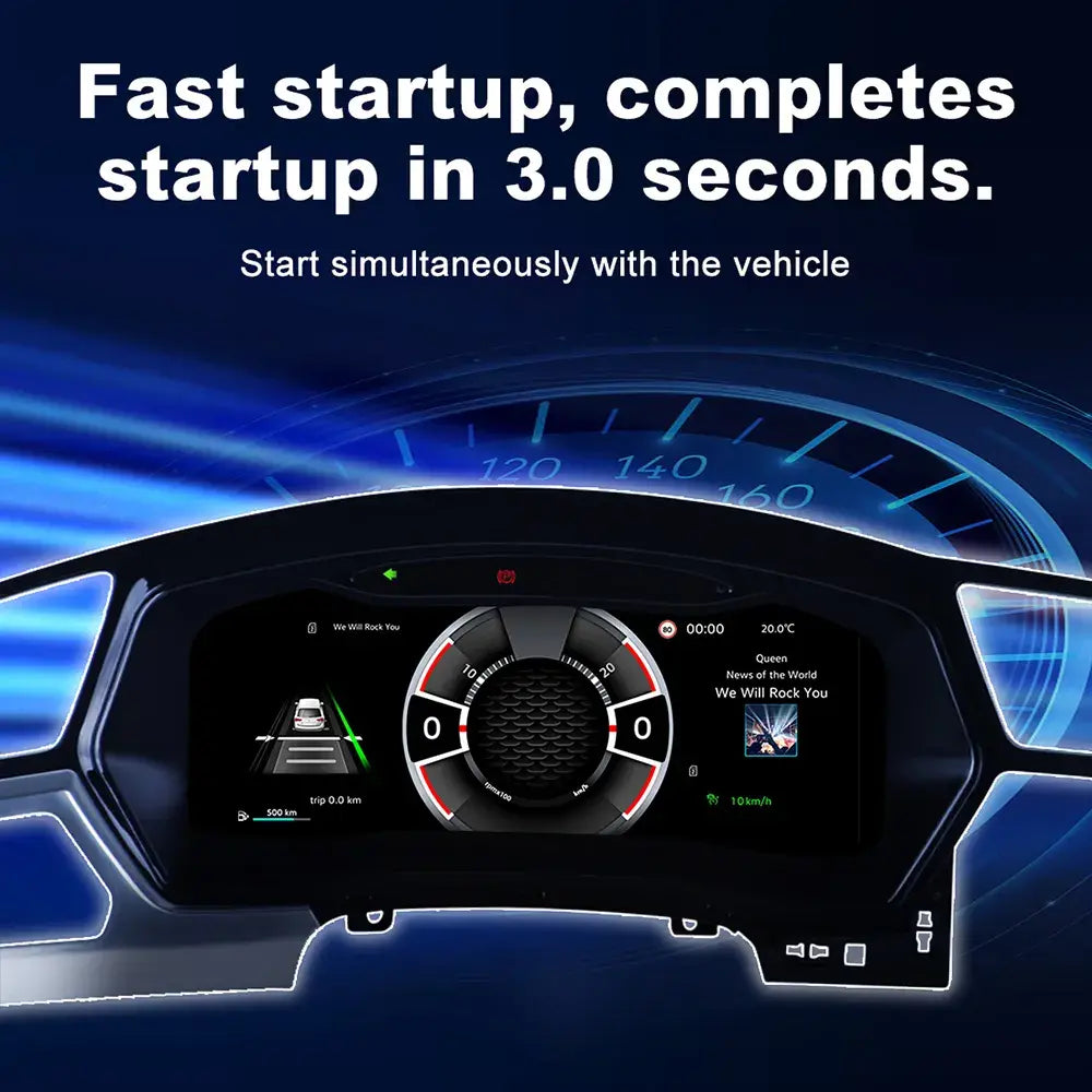 Joyeauto 12.3-inch Linux LCD digital instrument cluster with fast 3-second startup for Volkswagen Touran L 2016-2022