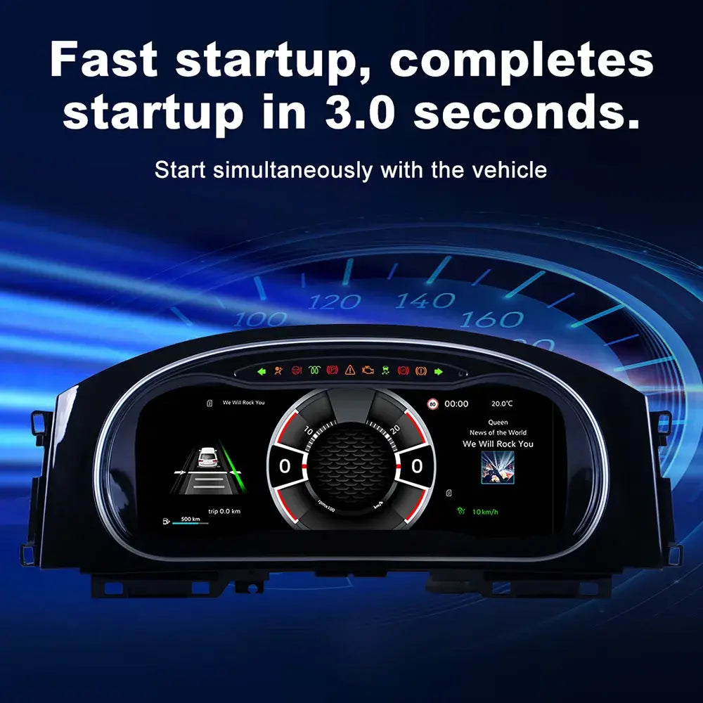Joyeauto 12.3-inch Linux LCD digital instrument cluster with fast 3-second startup for Volkswagen Golf 7 MK7 MK7.5