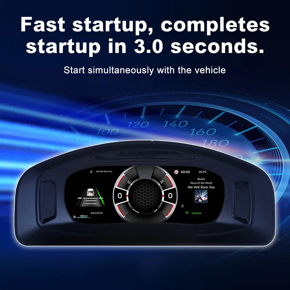 Joyeauto 10-inch Linux LCD digital instrument cluster with fast 3-second startup for Volkswagen Multivan T5 2012-2019