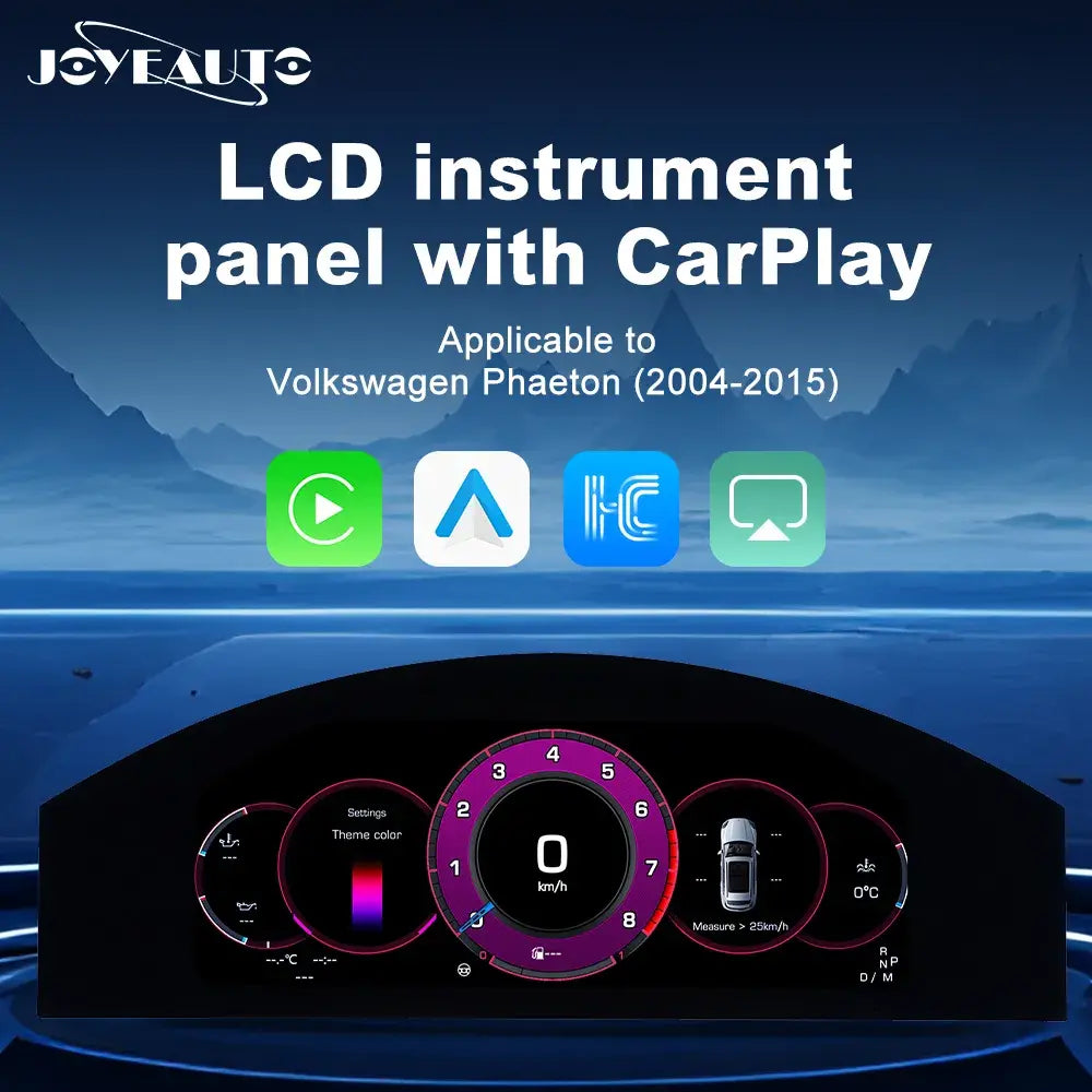 Volkswagen Phaeton virtual cockpit dashboard retrofit featuring Linux digital display and customizable smart driving interface