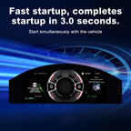 Joyeauto 12.3-inch Linux LCD digital instrument cluster for Volkswagen Phaeton with fast 3-second startup and wireless CarPlay support