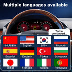 Joyeauto 12.3-inch Linux LCD digital instrument cluster for Volkswagen Phaeton with multi-language support and wireless CarPlay functionality
