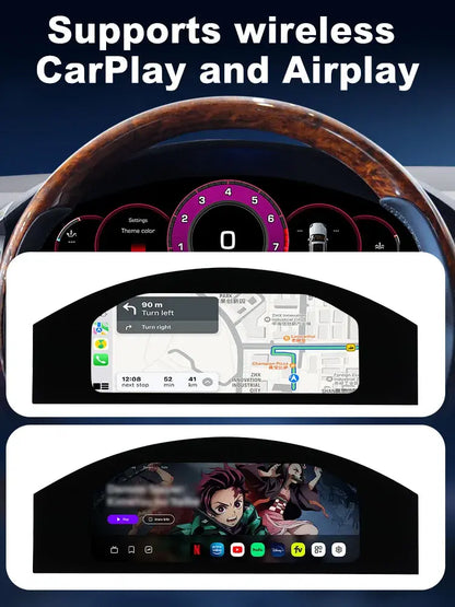 Joyeauto 12.3″ Linux Digital Instrument Cluster for Volkswagen Phaeton (2004-2015) | Wireless CarPlay & Android Auto | Virtual Cockpit Retrofit(WZLCD-VW02)