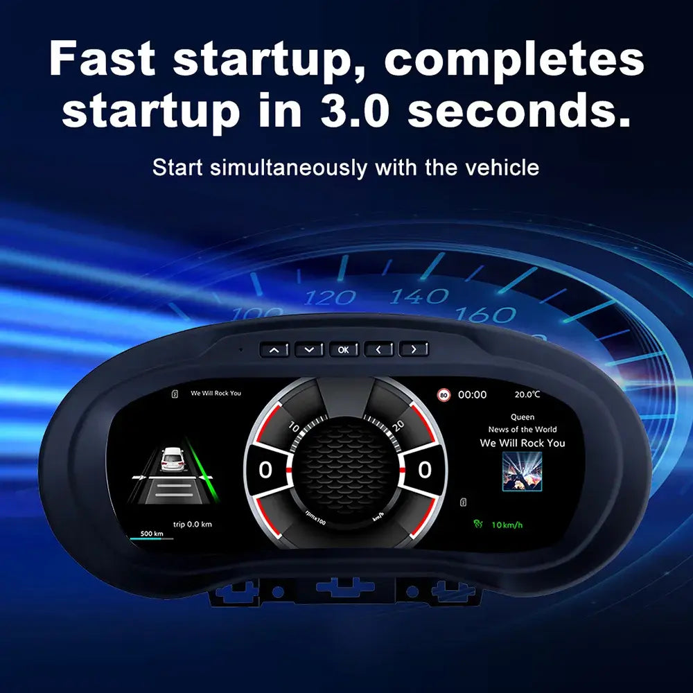 Volkswagen Polo and Amarok virtual cockpit dashboard upgrade featuring quick boot Linux system with wireless CarPlay and Android Auto